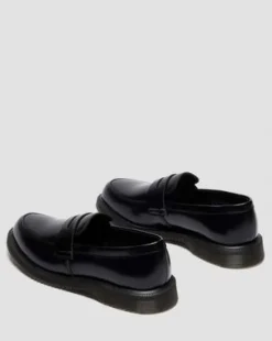Temara Polished Smooth -kiiltävänahkaiset loaferit in Musta