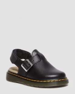 Toddler Jorgie Leather Mules in Musta