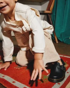 Toddler Jorgie Leather Mules in Musta