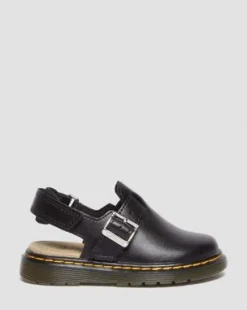 Toddler Jorgie Leather Mules in Musta