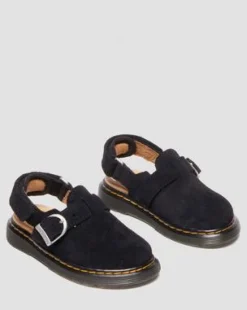 Toddler Jorgie Suede Mules in Musta