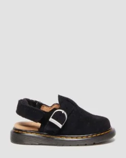 Toddler Jorgie Suede Mules in Musta
