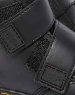Toddler 1460 Leather Strap Velcro -maiharit in Musta