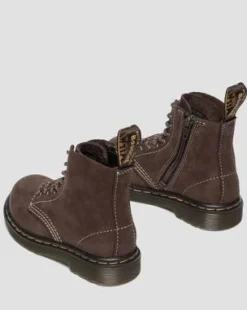 Toddler 1460 Tumbled Nubuck -maiharit in Tummanruskea