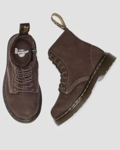 Toddler 1460 Tumbled Nubuck -maiharit in Tummanruskea