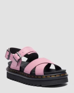 Voss II Athena Leather Strap -sandaalit in Dusty Rose Pink
