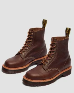 1460 Wild Grain Leather -maiharit in Sepia Brown
