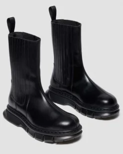 14XX QUBIST CHELSEA-BOOTSIT in Musta