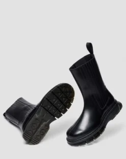 14XX QUBIST CHELSEA-BOOTSIT in Musta
