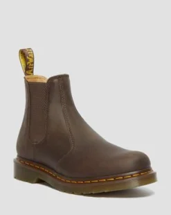 2976 Yellow Stitch Crazy Horse Chelsea -bootsit in Tummanruskea