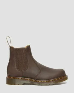 2976 Yellow Stitch Crazy Horse Chelsea -bootsit in Tummanruskea