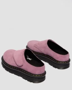 Zebzag Anywair Suede Platform Mules -lipokkaat in Dusty Rose Pink