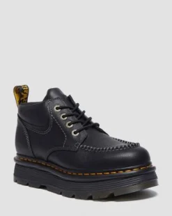 Zebzag Leather Casual 4-Eye Lace-Up -maiharit in Musta