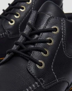Zebzag Leather Casual 4-Eye Lace-Up -maiharit in Musta