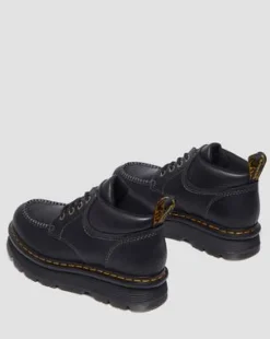 Zebzag Leather Casual 4-Eye Lace-Up -maiharit in Musta