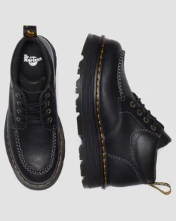 Zebzag Leather Casual 4-Eye Lace-Up -maiharit in Musta