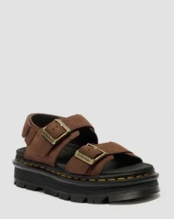 Zebzag Nubuck Platform -sandaalit in Sepia Brown