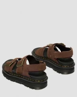 Zebzag Nubuck Platform -sandaalit in Sepia Brown