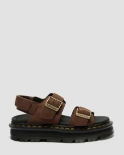 Zebzag Nubuck Platform -sandaalit in Sepia Brown