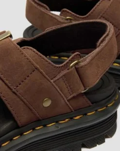 Zebzag Nubuck Platform -sandaalit in Sepia Brown
