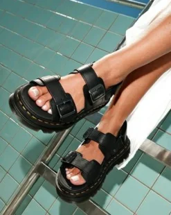 Zebzag Pisa Leather Platform -sandaalit in Musta