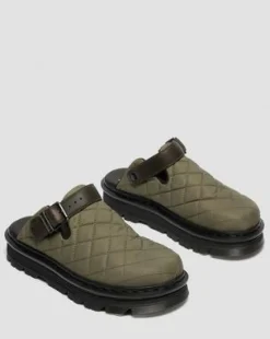 Zebzag Quilted Canvas Platform -lipokkaat in Dms Oliivi