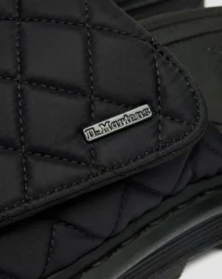 Zebzag Quilted Canvas Platform Slides -sandaalit in Musta