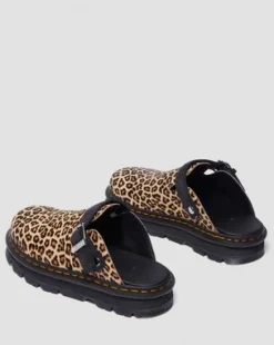 Zebzag Suede Casual Slingback Platform Mules in Vaaleanruskea
