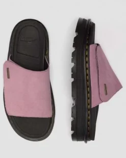 Zebzag Suede Platform Slides -sandaalit in Dusty Rose Pink