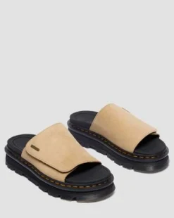 Zebzag Suede Platform Slides -sandaalit in Gyldenbrun