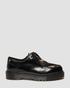Zeffir 3-eye Hair-On Leather Bex -kengät in Musta